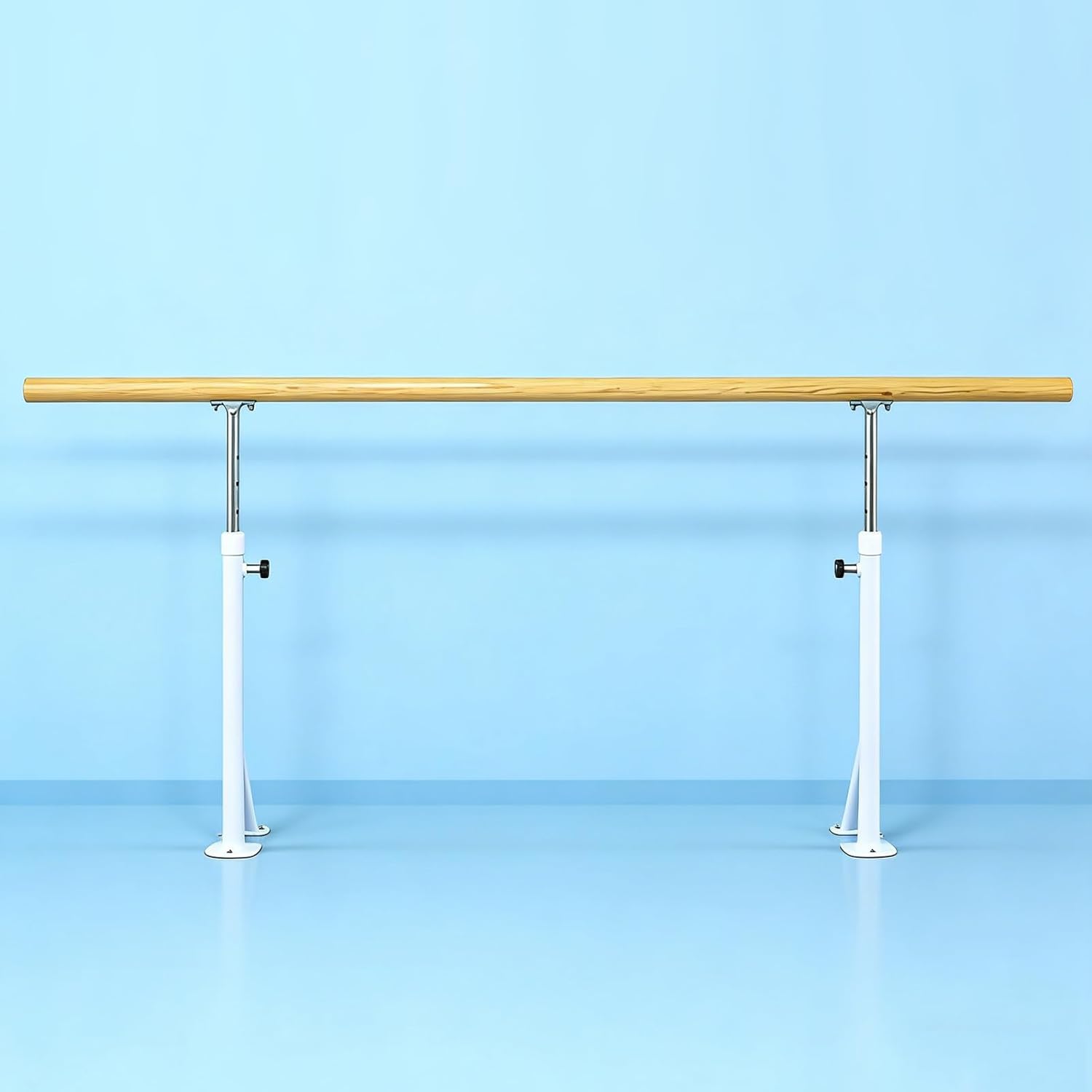 Adjustable Portable Ballet Barre - Freestanding Heavy-Duty Dance Bar for Home & Studio, Anti-Slip Fitness Equipment for Ballet & Balance Exercises, Single/Double Use,Length 150cm,Single bar