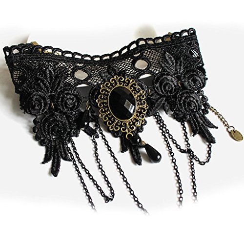 Kineca Las Mujeres de Encaje Choker Perlas borlas Cadena Colgante Collar para el Banquete de Boda