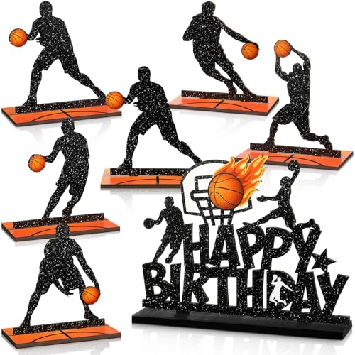 Centre de table basket-ball Blosssound décoration table fête anniversaire bois