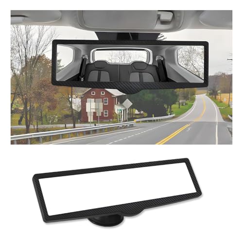 Image of STHIRA Car Rear View Mirror, HD Wide Angle Suction Cup Rearview Mirror, 360 Adjustable Interior Rearview Mirror with Strong Suction Mount, Universal Rearview Mirror for Cars, SUVs, Trucks, 248x75mm