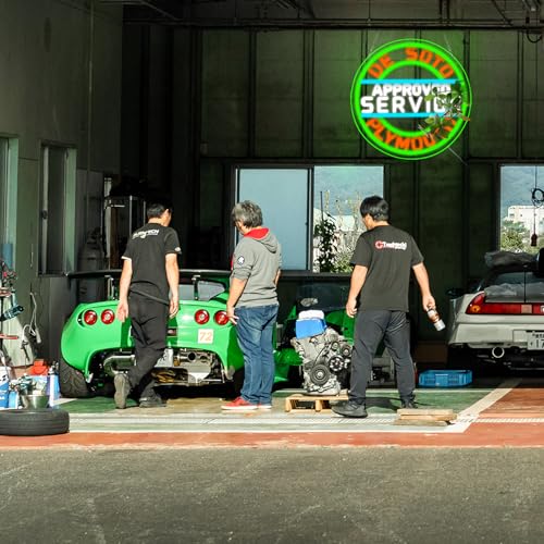 Image of WonderfulLife De Soto Approved Service Plymouth Vintage Classic Car or Automotive Repair Service Neon Sign,Dimmable Led Lights for Garage,Bright and Eye-Catching Wall Art.