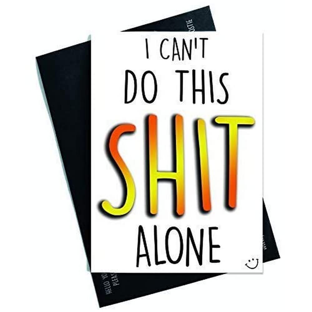 Will You Be My Bridesmaid Greeting Card I Can't Do This Shit Alone Funny Bridesmaid Wedding Party Bridesmaid Proposal Card Funny Maid of Honour PC540