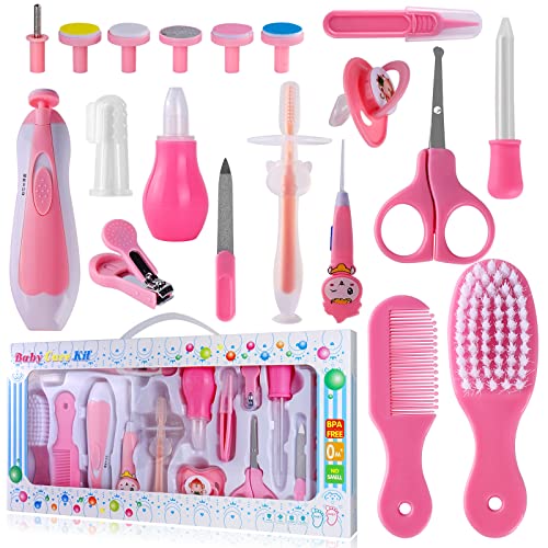 RoseFlower Set de Trousse de Toilette pour Bébé Confort, 20PCS Trousse de Soin Bébé Naissance avec Complète Accessoires Hygiénique pour Toilette & Soins Infirmiers Professionnels de bébé #1