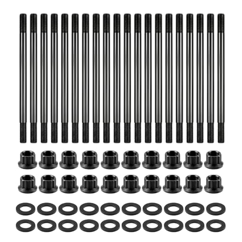 Image of 6.0L Head Stud Replacement Kit for 2003-2007 Ford Powerstroke Diesel Cylinder with Studs and Nuts, 6L Head Stud Kit for F250 F350 F450 F550 2003-2007