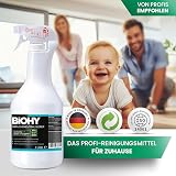 BiOHY Neutralizator zapachów (butelka 1l) | Niezwykle wydajny eliminator zapachów i odświeżacz powietrza | Przeciw nieprzyjemnym zapachom w domu i samochodzie (Geruchsneutralisierer)