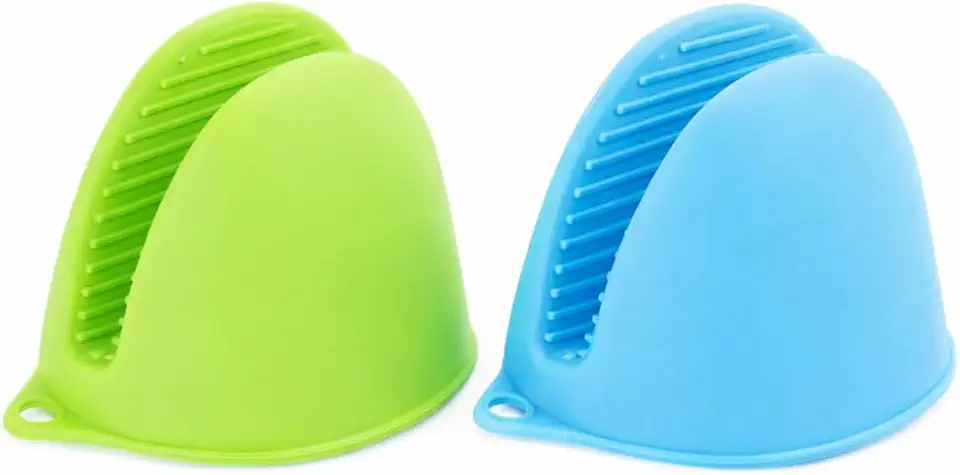 Kit com 4 Luvas de Silicone para Cozinha – Proteção Térmica, Resistentes ao Calor, Antiderrapantes, Cor