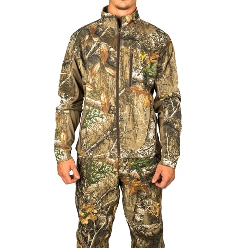 HOT SHOT Men’s Flannel Lined Camo Hunting Jacket – Camouflage Outdoor Jacket for Men