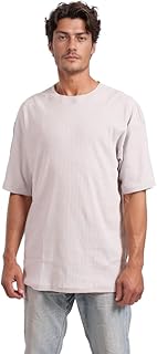 تيشرت مطبوع مقاس كبير بتصميم حديث للرجال من ريفين، لون رمادي