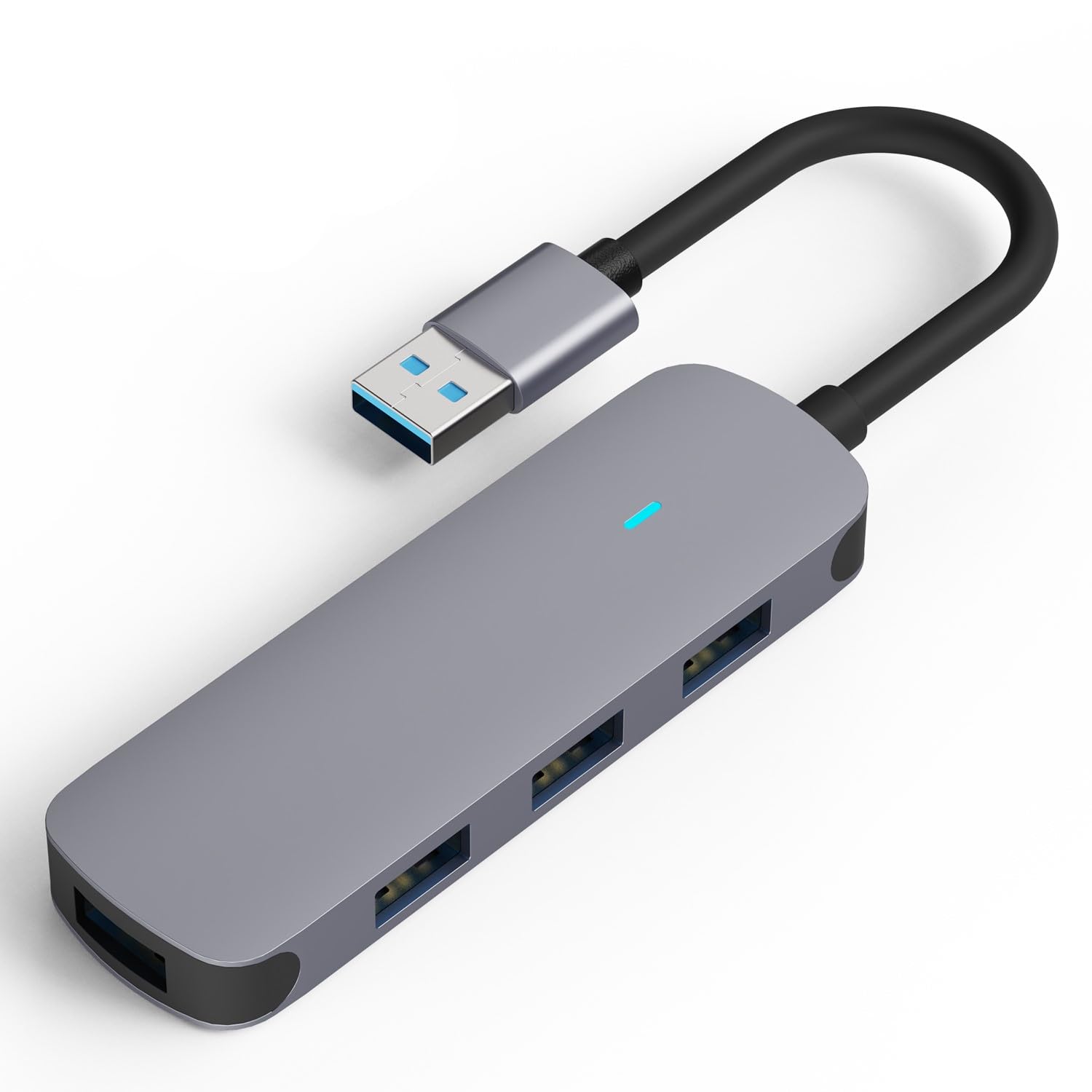 MMOBIEL USB-A to 4x USB-A Adapter Port Hub, 4-in-1 Splitter, 3.0-5Gbps, Compatible with Dell, Lenovo, Acer, 4-port USB Hub
