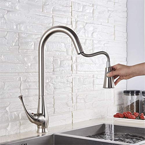 Mitigeur de cuisine en nickel brossé élégant et durable