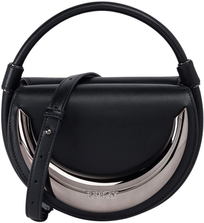 Sac à main femme Replay FW3003 noir de taille moyenne