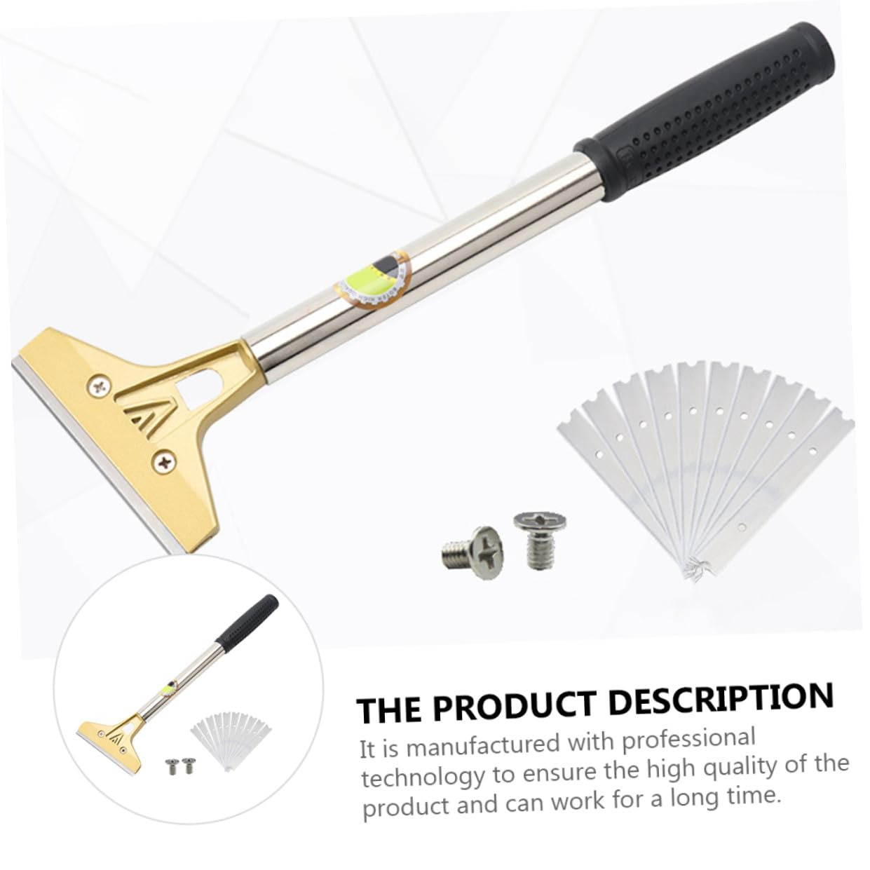 Sewroro Raspador Manual Pequeño para Limpieza de Juntas y Pintura Herramienta para Quitar Pegatinas y Adhesivos Espátula de Acero Duradero para Azulejos Mármol y Paredes