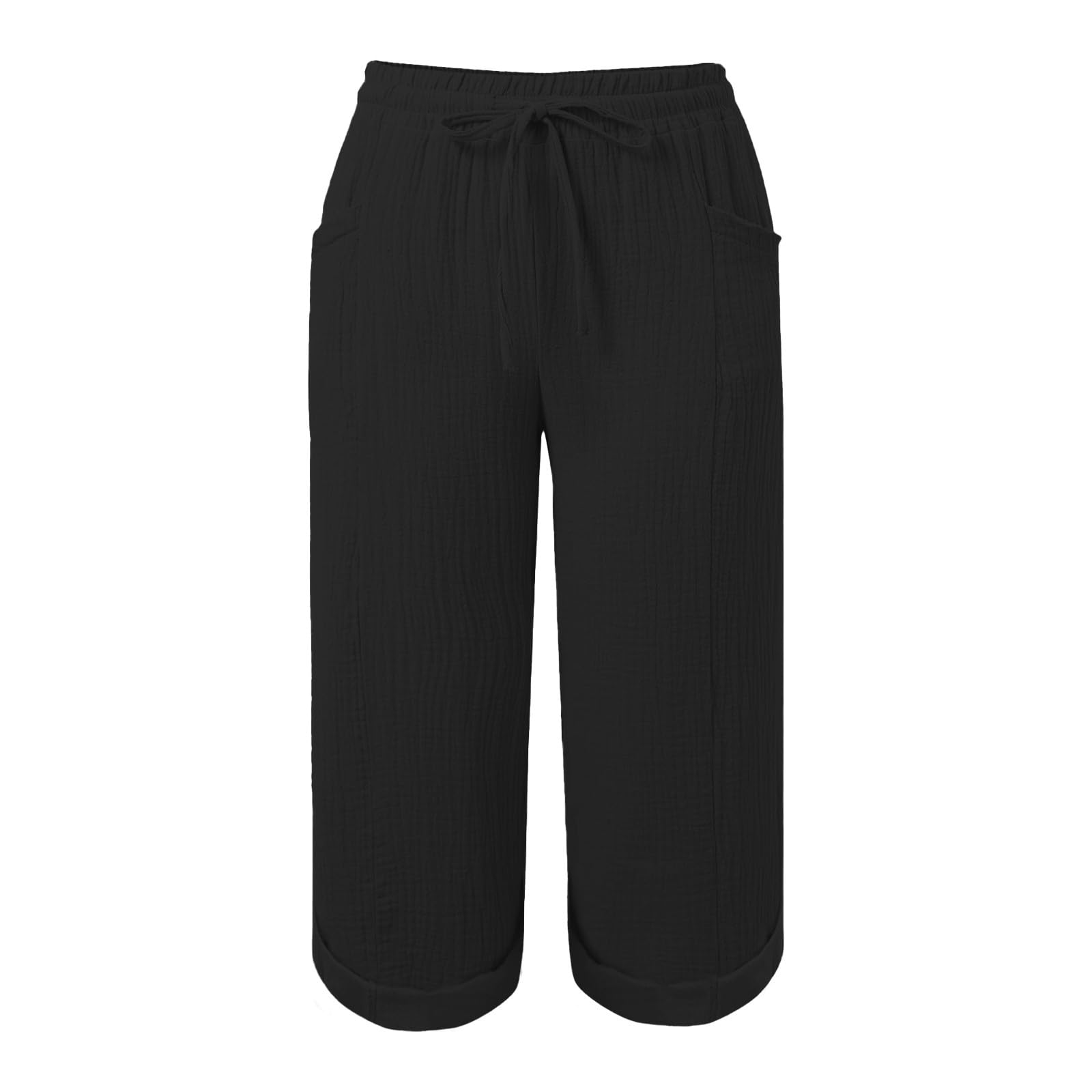 Pantalones Mujer 3/4 Verano Frescos Talla Grande Deportivos Shorts Respirable Palazzo Yoga Jogger