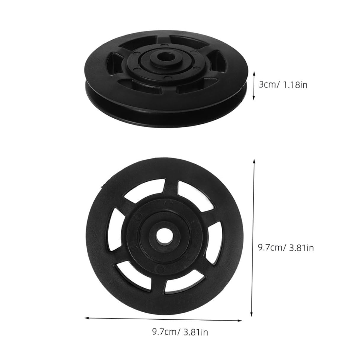 VANZACK Poleas de Nailon de 90mm para Equipos de Gimnasio, 10 Piezas