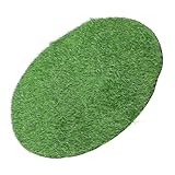 TOYANDONA Gazon Artificiel Rond 100 CM Diamètre Tapis de Gazon Synthétique Vert 25 CM D’Épaisseur Décor Extérieur pour Plaque D’Égout Pelouse Artificielle Résistante UV et Pluie