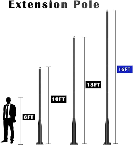 Miniatura 4 de Alfalfalulu Poste de luz de calle, poste solar para luces de exterior, subconjunto de postes de luz de calle para porche, patio, parque, camino,