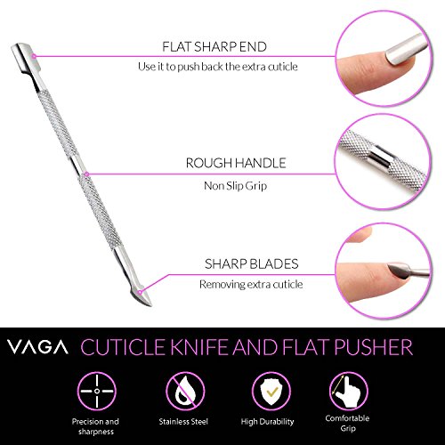 VAGA 4 stuks manicureset met nageltang voor teennagels, hoeklifter voetverzorging instrumenten als Shellak-verwijderaar en nagelreiniger gelnagels te gebruiken, vingernagelknipper - Image 4