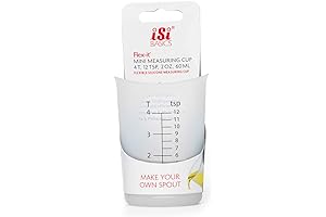 iSi North America Mini Measuring Cup Flexible Silicone, 2 Ounces, Clear