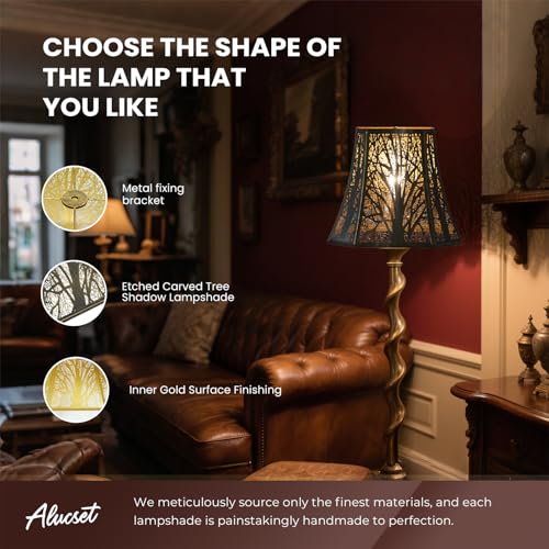 Square Cut Corner Metal Lamp Shades, 7" Top x 12" Bottom x 10.5" High - image 2