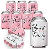 Bachelorette Party Favors & Bridesmaid Gifts - Bride of the Party Bachelorette Coozie Can Cooler Insulated Set - Bachelorette Party Decorations & Bachelorette Party Supplies - Insulating Can Sleeves