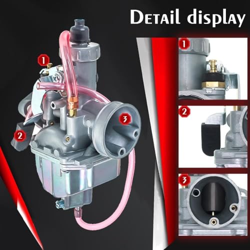 Image of 26mm VM22 Carburetor for Predator 212cc Honda GX160 GX200 196cc CT200U KT196 Moto Mini Bike and Go Kart 6.5HP Engine with 38mm Air Filter,Intake Manifold,Main Jets(Yellow)