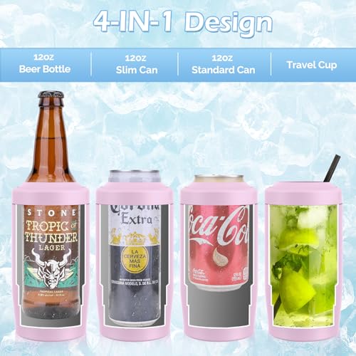 Image of Morefeel 4-in-1 Insulated Can Cooler for 12 oz Cans & Bottles