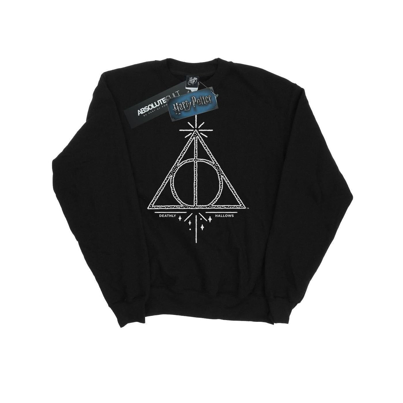 Harry Potter Men's Black Deathly Hallows Symbol Sweatshirt X-Large