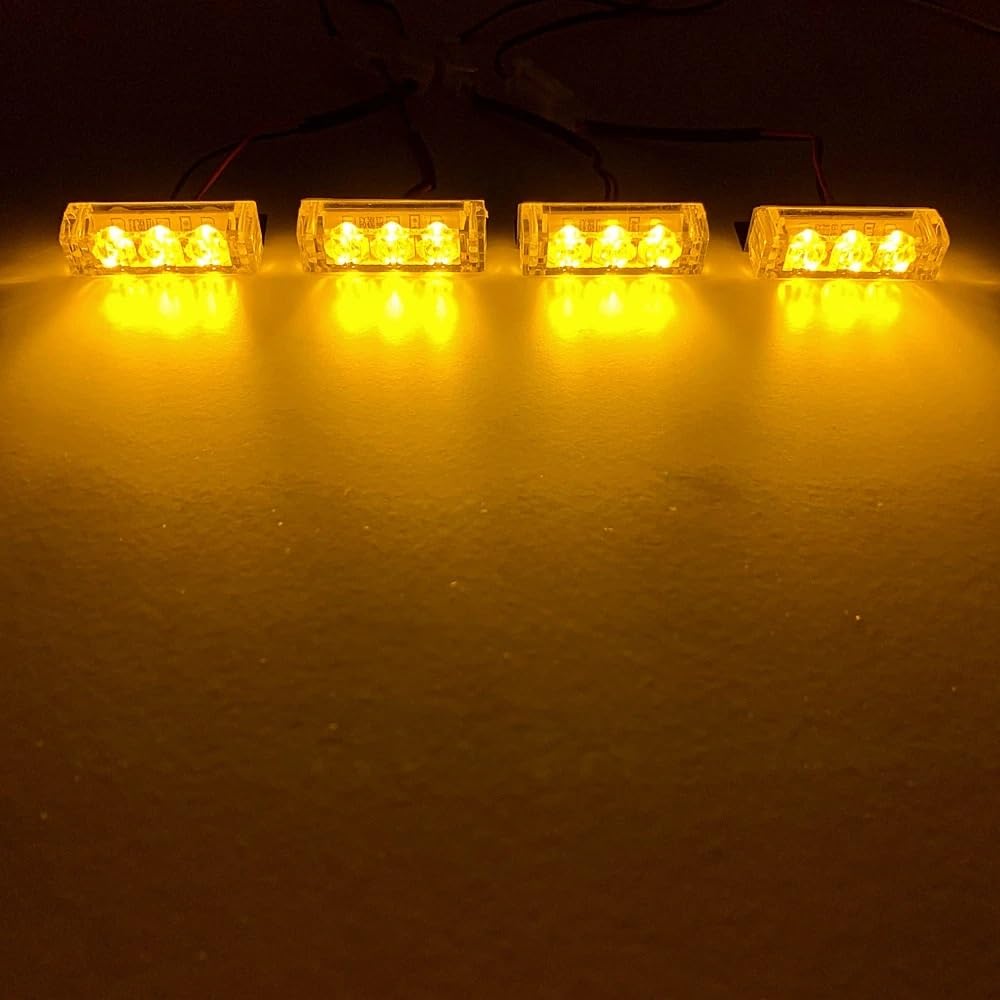 Gruppi ottici posteriori Testa della luce stroboscopica della griglia per dell'automobile 12V LED per la lampada per Mini Flash Luci di marcia diurna Avvertimento di emergenza della per polizia lampeg