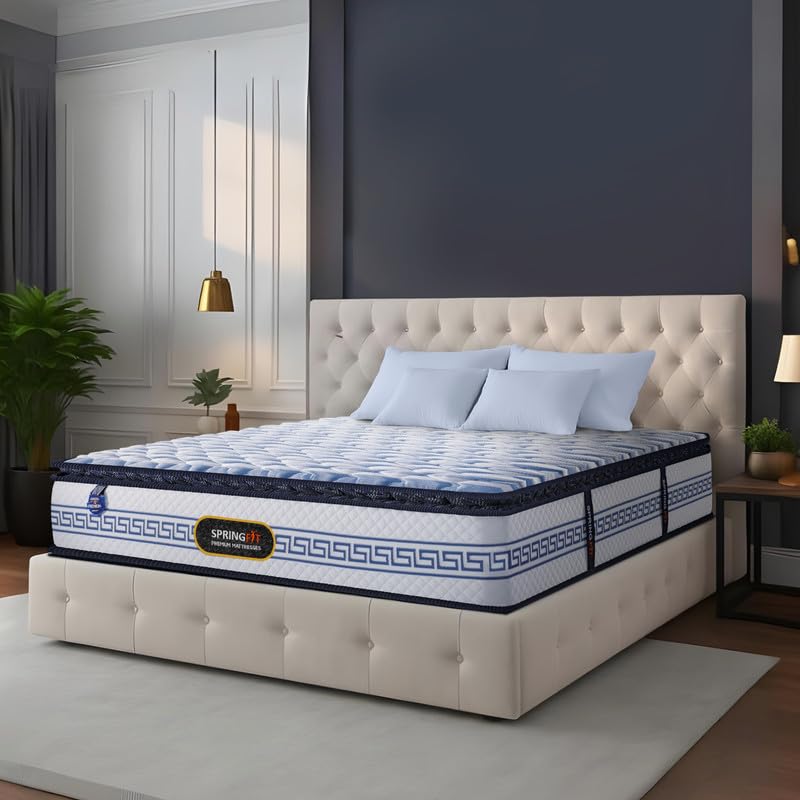 Springfit Flow Mattress with Aerosleep Memory & Dura Dense Foam & Pocket Spring | 8 Inches Queen Size (75x60x8) | Soft | CertiPUR-US & Certiguard Technology