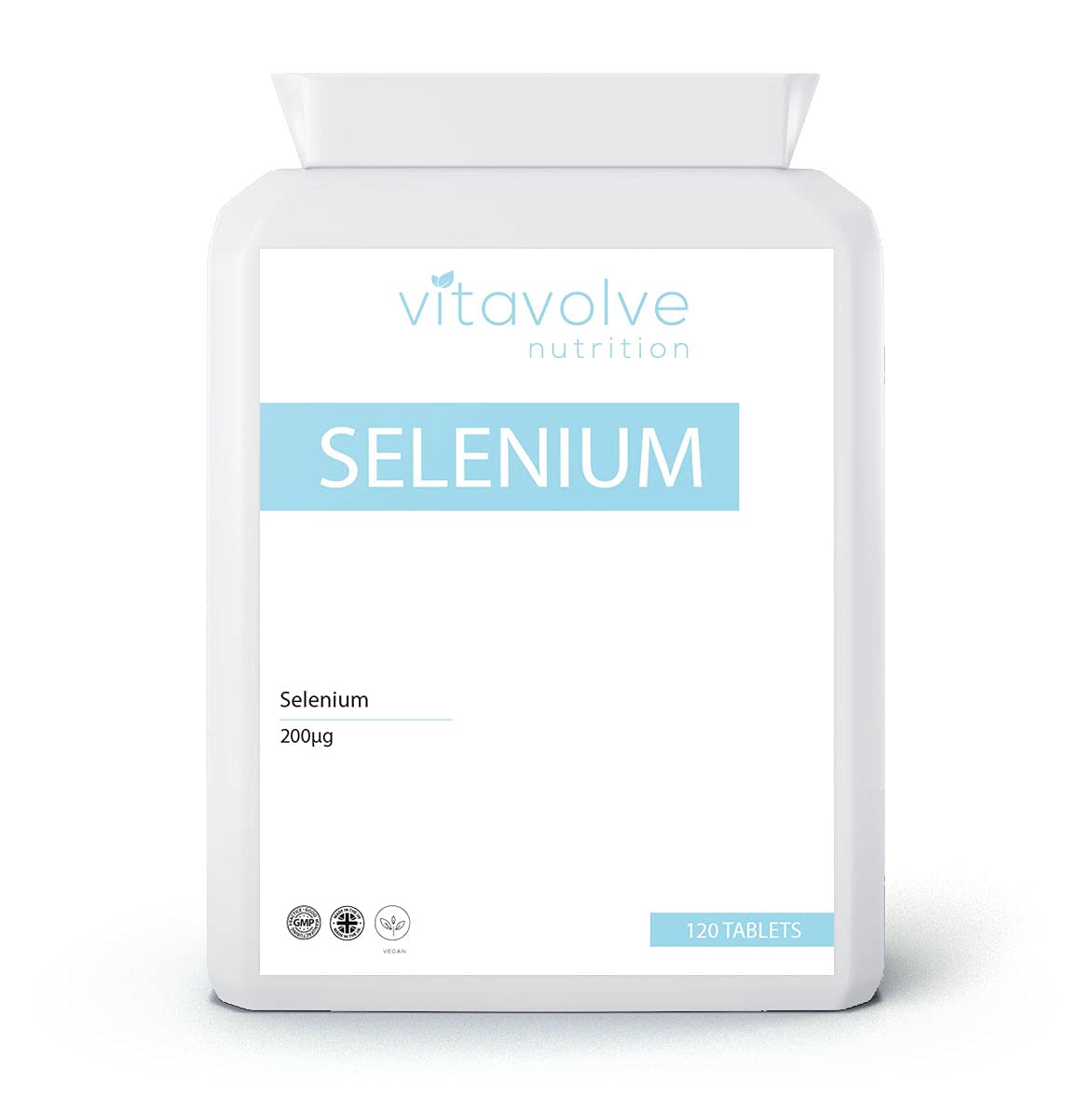 Selenium 200µg mcg 120 Capsules | 4 Months Supply | UK Manufactured | Vegan | Gluten & Dairy Free | for Maintenance of Immune System & Thyroid Function