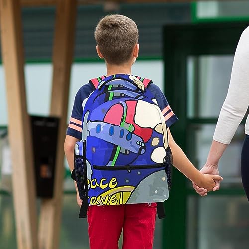 Sac de voyage pour étudiants motif spatial multicolore pour le collège