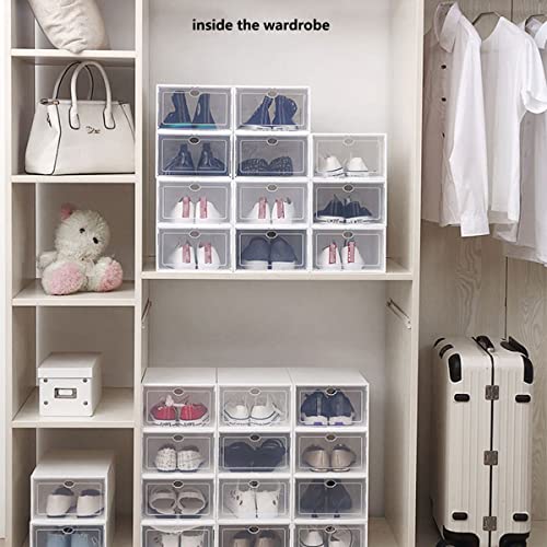 Boîte à chaussures empilable transparente pour éviter la poussière sur vos baskets