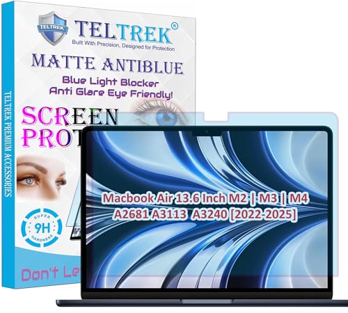 Image of Eye Friendly AntiBlue Light, Anti UV, Anti Glare Matte Finish Screen Guard Designed For Macbook Air 13.6 Inch M2 / M3 / M4 Chip A2681 A3113 A3240 [2022-2025] Screen Protector