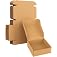 BonKaso 3 Ply Brown Flap Corrugated Boxes for Packaging | 4"x4"x1.5" (Pack of 25) | Cardboard Packing Box for Shipping,Courie