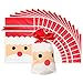 Produktbild Weihnachten Geschenk Beutel mit Kordelzug, 50 Stück Weihnachten Kordelzug Taschen Partytüten Süßigkeitentüten mit Kordelzug für Kindergeburtstags Weihnachtsfeier White+Red