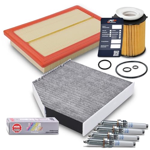 BESTPRICE Inspektionspaket 1x Ölfilter, 1x Innenraumfilter, 1x Luftfilter, 4x