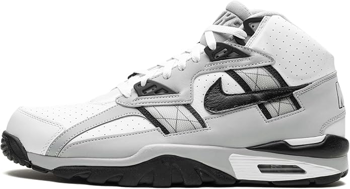Nike Air Trainer SC High Men's Shoes (HJ9106-100, White/Light Smoke Grey/Black) Size 10