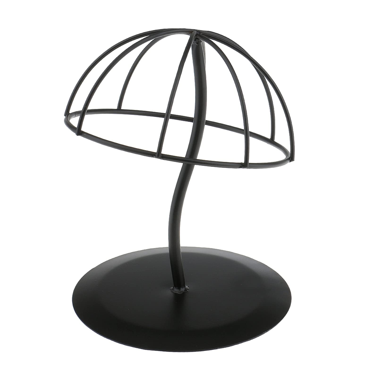 Schwarze Perücke Hair Iron Display Stand-Mannequin-Kopf-Hut-Haarhalter for Shop-Perücke Stand-Hut-Display-Perücke-Kopf-Halter(Small)