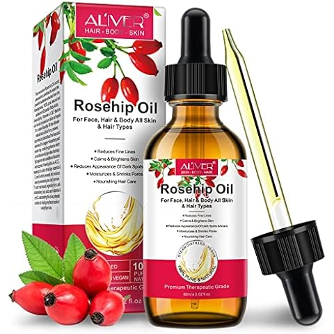 Hagebuttenöl Gesicht Rosehip Oil, 60ml Rosehip öl Anti-Falten Gesichtsöl Cover