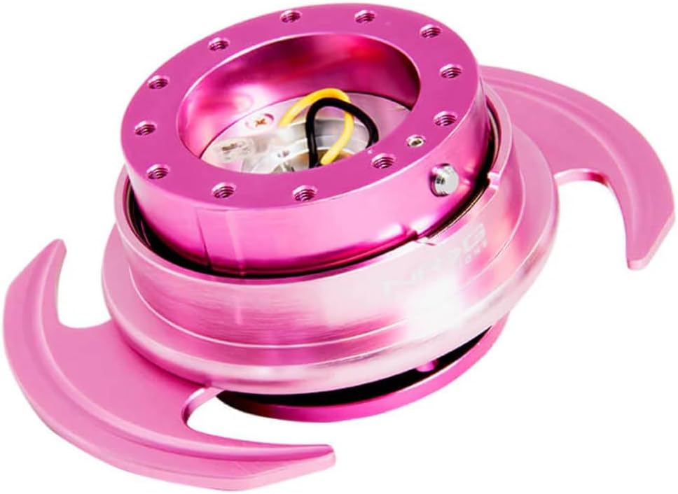 NRG Innovations NRG-SRK-650BK-MC GEN 3.0 Race Steering Wheel Quick Release Hub Adapter, 6-Hole Desgin & 6x70 and 6x74mm Bolt Patterns, Neo Chrome With Handles