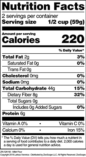 Millet Flour (8 oz, ZIN: 526192) - 2 Pack image 5