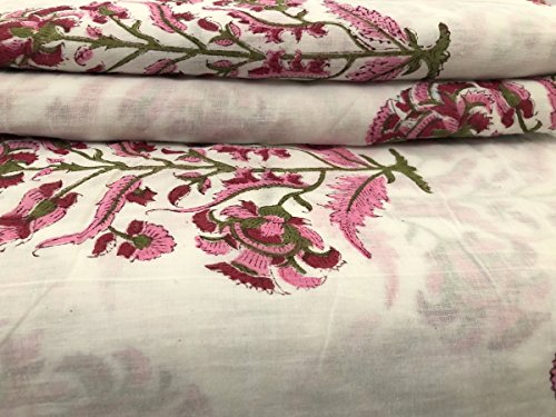 Tissu imprimé indien au mètre pour kurti d'été et robes légères