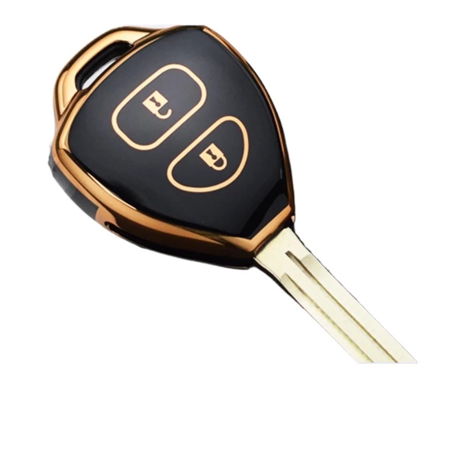 Copri Chiave Per Toyota Per Corolla Per VIOS Per Camry Per Yaris Per RAV4 Per HiLux Per Cruiser Per Fortuner Custodia Per Chiave Auto Guscio Per Chiave Auto(Black key case)