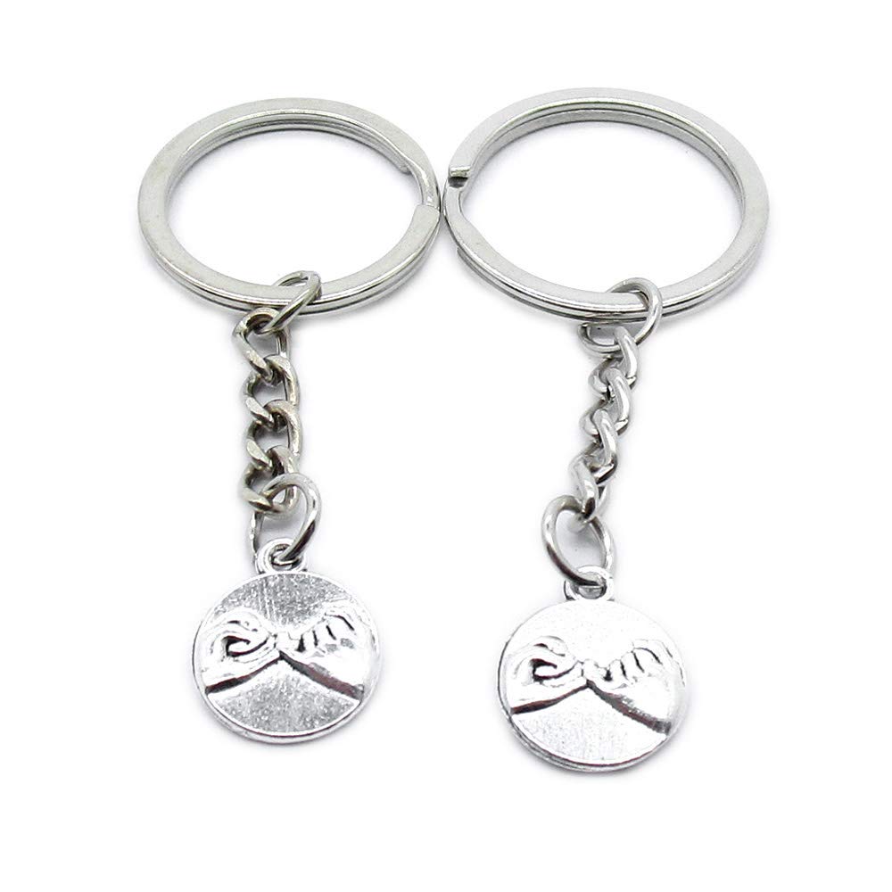 20 Items Metal Keychain Keyring Key Tags Chains Rings Jewelry Bag