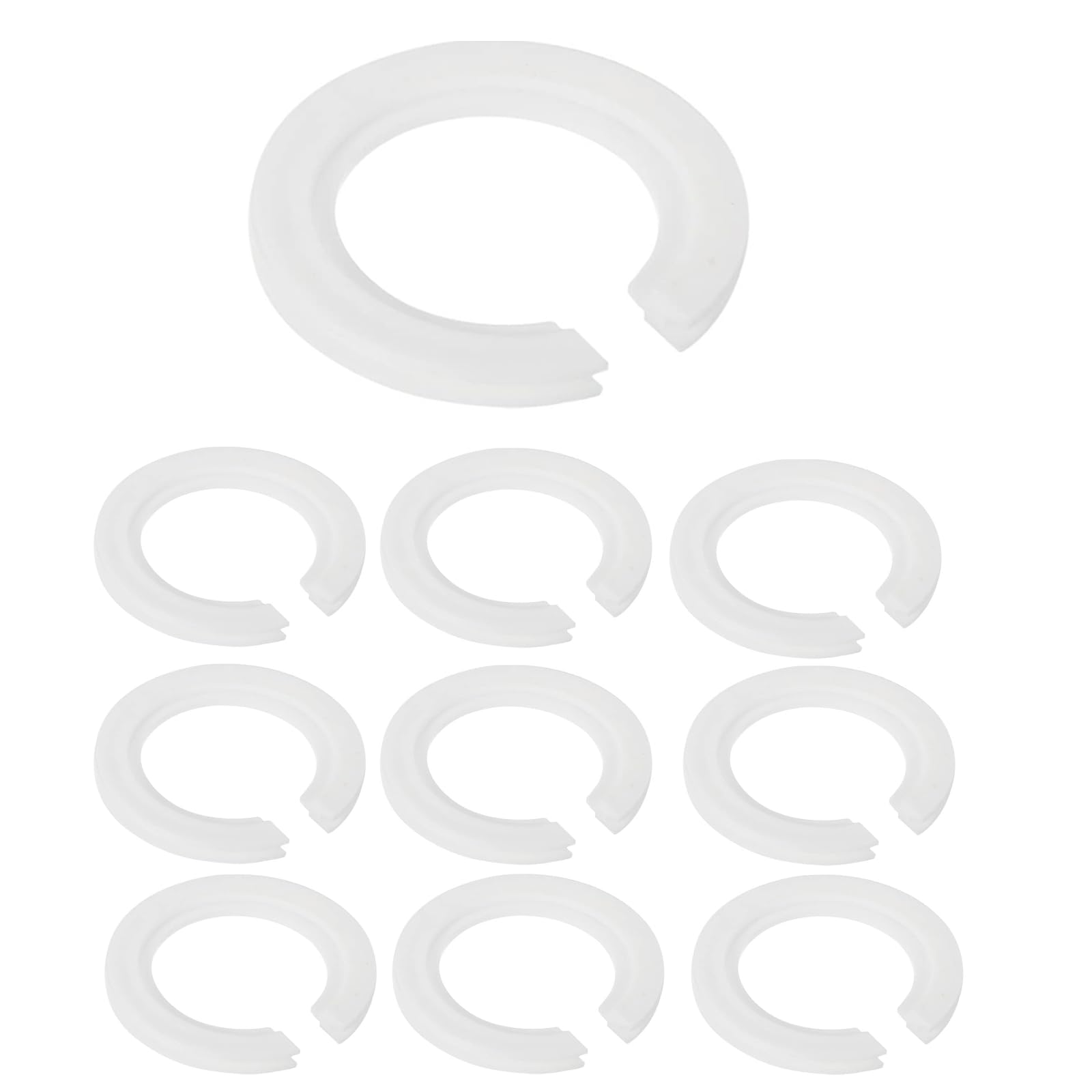 Rczrucge White E27 To E14 Lampshade Reducer Ring,10 Pack Lamp Shade Adapter Rings For Duplex Ring Fitting (White)