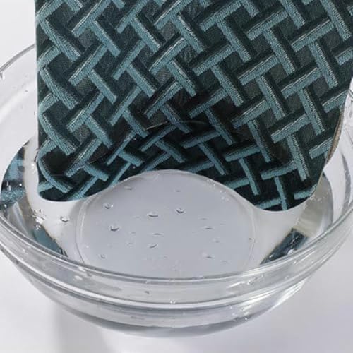 Set de table lavable anti-tache en chenille tissée kaki vert pour protéger la table - 5