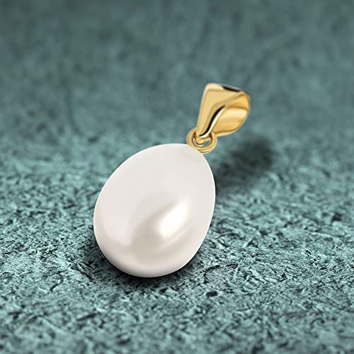 Pendentif perle or jaune 18 carats hypoallergénique, fini les irritations de peau - 2