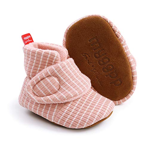 Image of SOFMUO Unisex Baby Girl Boy Slippers Lightweight Non-Slip Indoor Moccasins House Shoes Toddler Booties