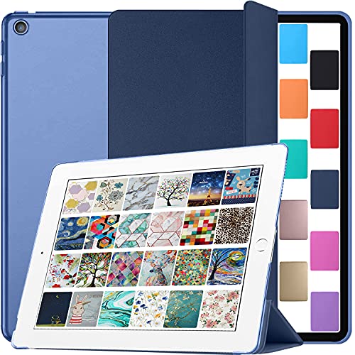 Image of DuraSafe Cases for iPad 7.9 Inch Mini 3 2 1 Generation [iPad mini 3rd 2nd 1st ] A1599 A1489 A1432 MGNV2HN /A MGYE2HN /A MGNR2HN /A MD528HN /AiPad Cover with Translucent Frosted Hard Back - Navy Blue