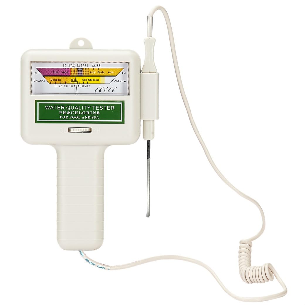 Portable 2-In-1 Ph And Chlorine Tester For Water Quality, Handheld Water Meter For Pool, Spa, Fish Tank, And Tap Water Monitoring